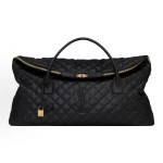 SAINT LAURENT YSL ES quilted vintage travel bag for women in black